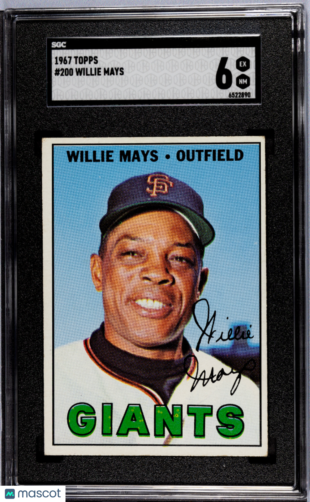 1967 Topps Willie Mays #200 SGC 6