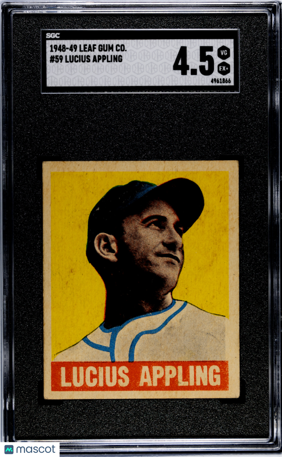 1948 Leaf Gum Co. Lucius Appling #59 SGC 4.5