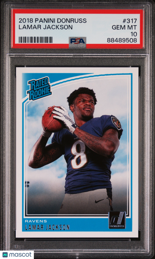 2018 Panini Donruss Lamar Jackson #317 PSA 10