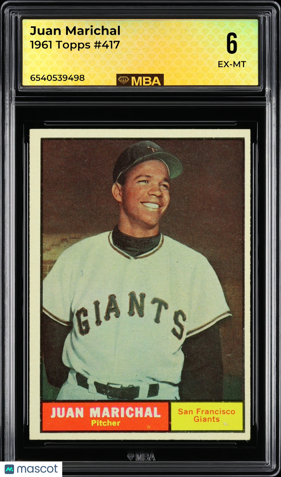 1961 Topps Juan Marichal #417 MBA 6