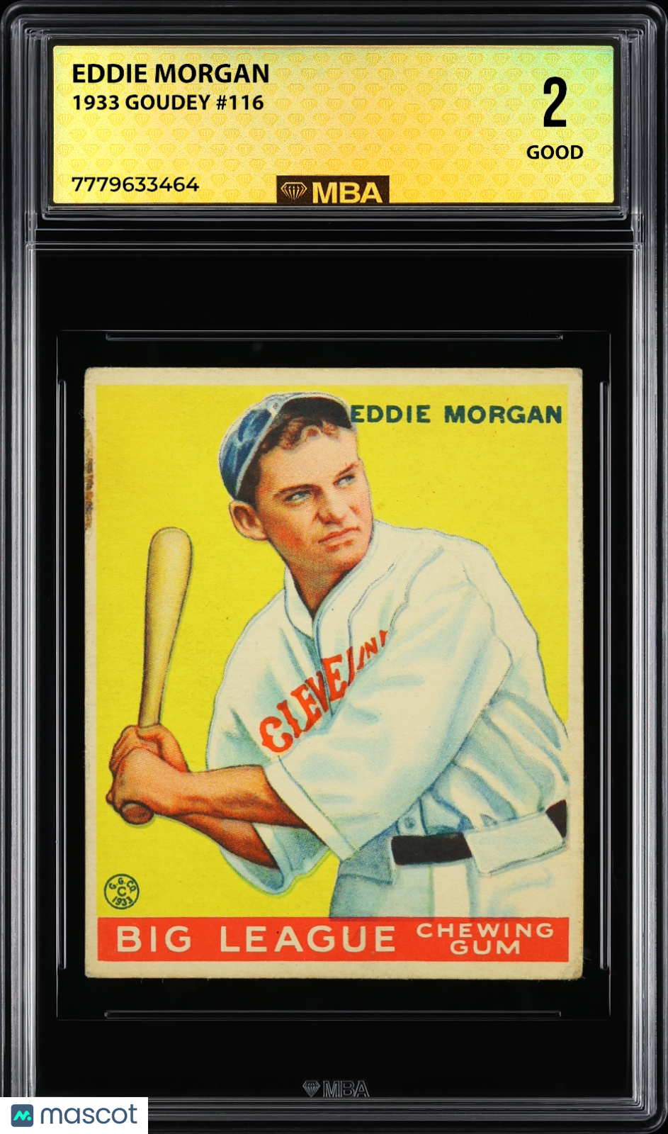 1933 Goudey Eddie Morgan #116 MBA 2