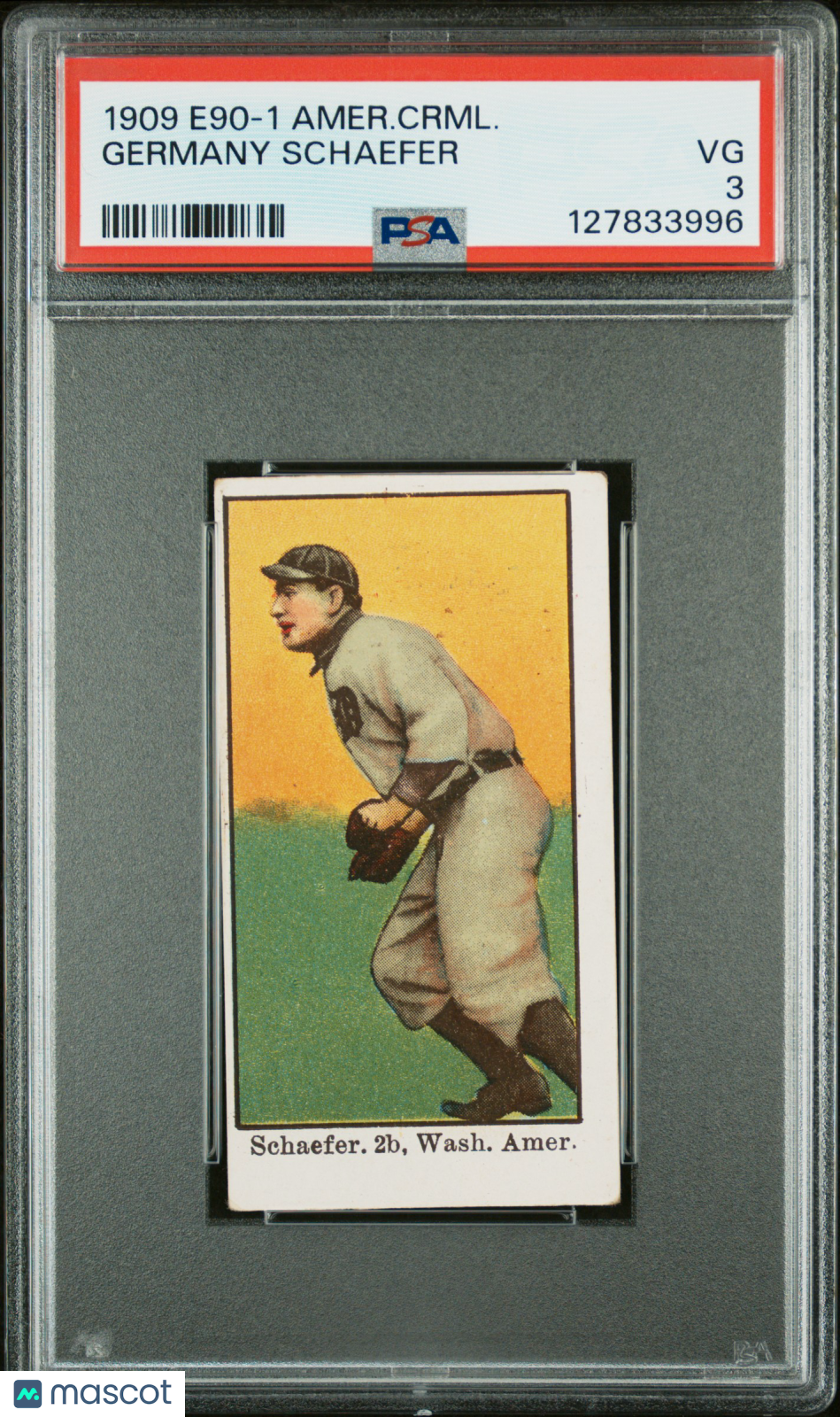 1909 E90-1 American Caramel Germany Schaefer PSA 3
