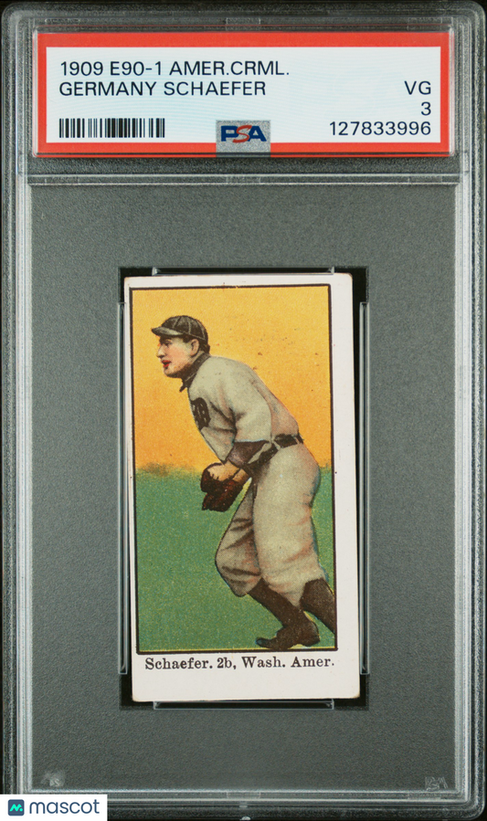 1909 E90-1 American Caramel Germany Schaefer PSA 3