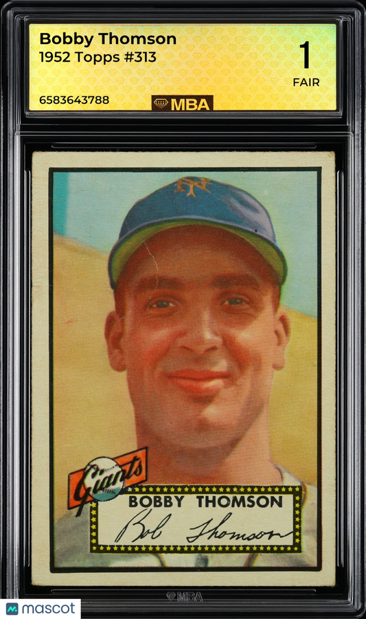 1952 Topps Bobby Thomson #313 MBA 1