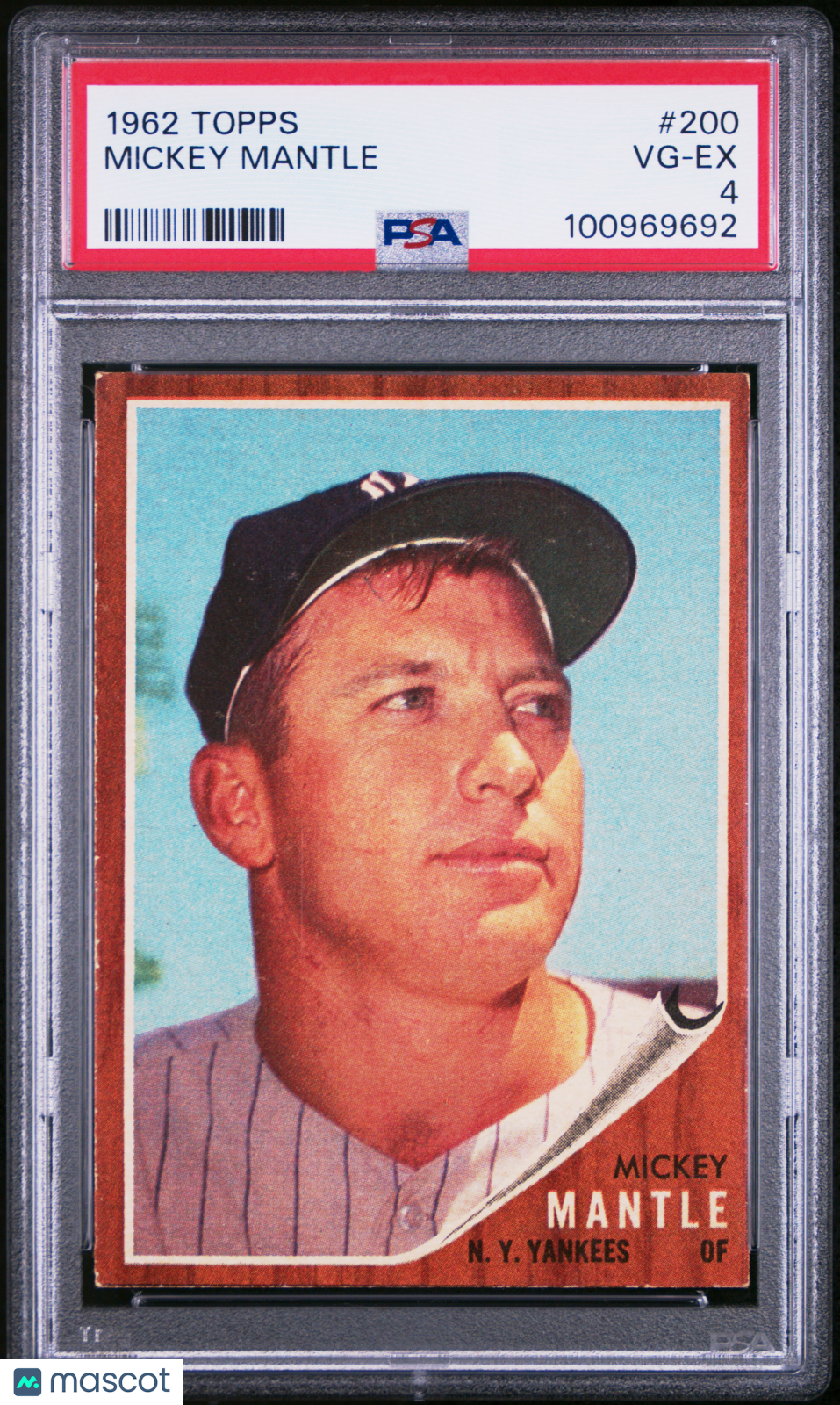1962 Topps Mickey Mantle #200 PSA 4