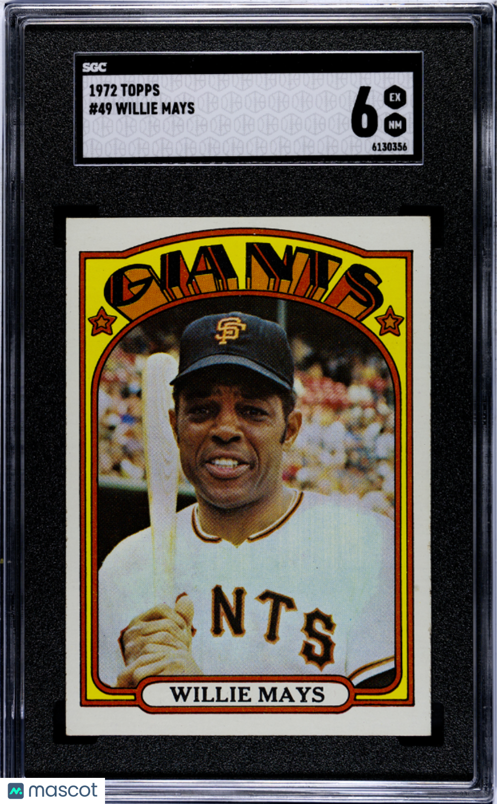 1972 Topps Willie Mays #49 SGC 6