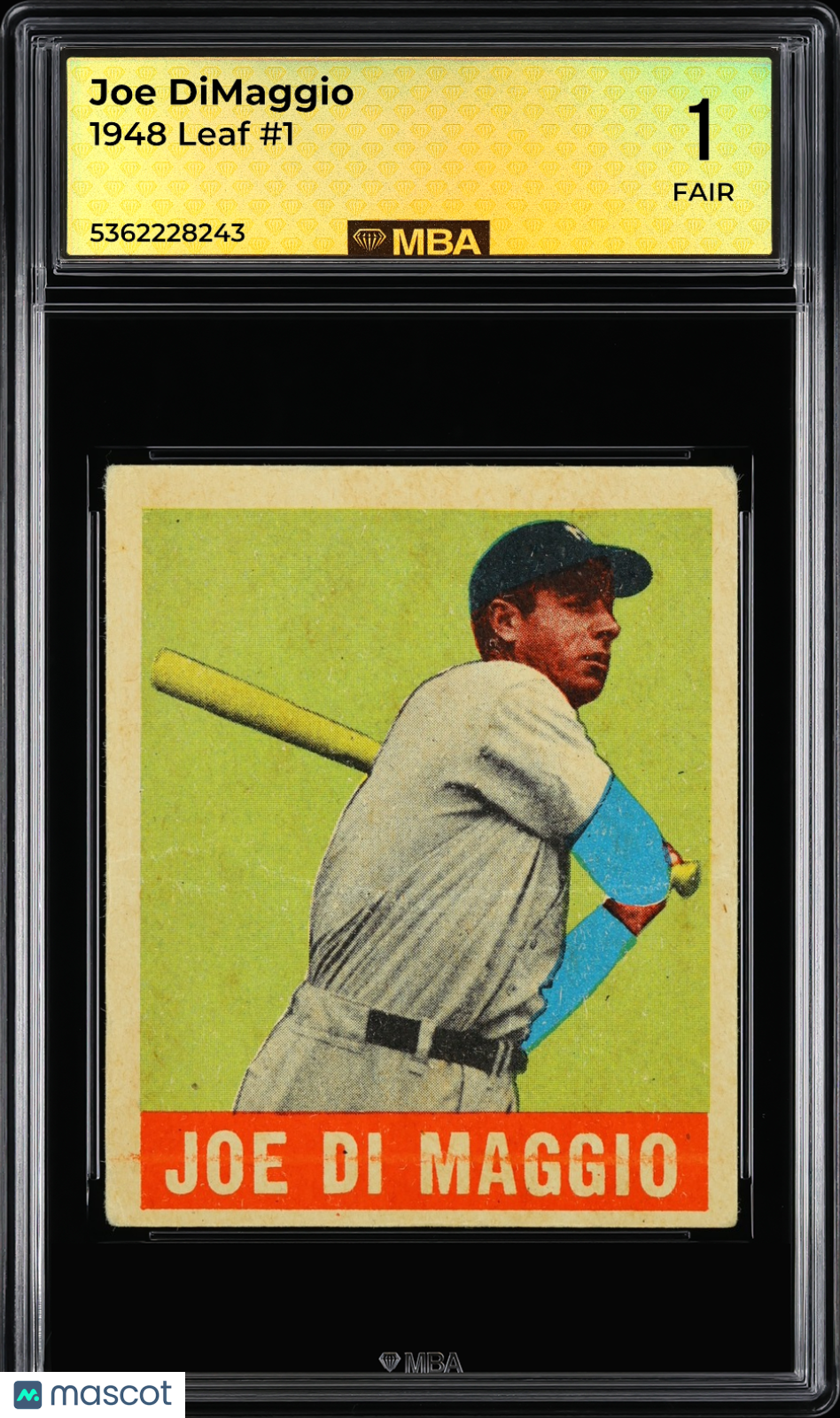 1948 Leaf Joe DiMaggio #1 MBA 1