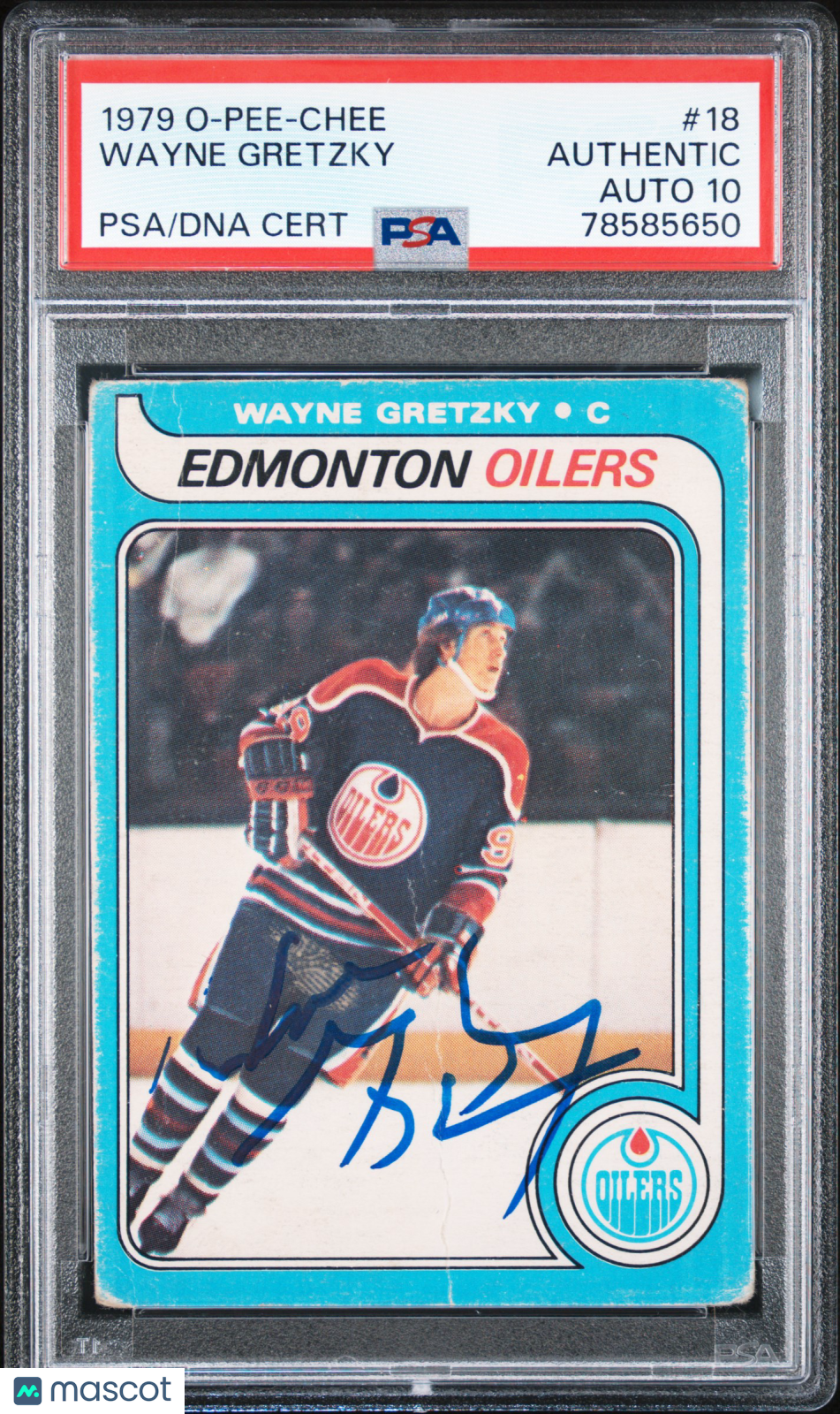 1979 O-Pee-Chee Wayne Gretzky #18 PSA A Auto 10