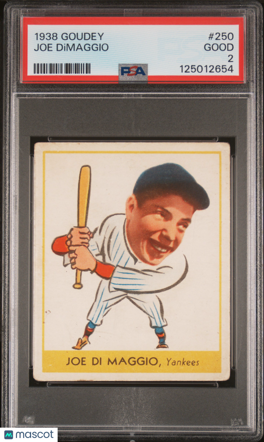 1938 Goudey Joe Dimaggio #250 PSA 2