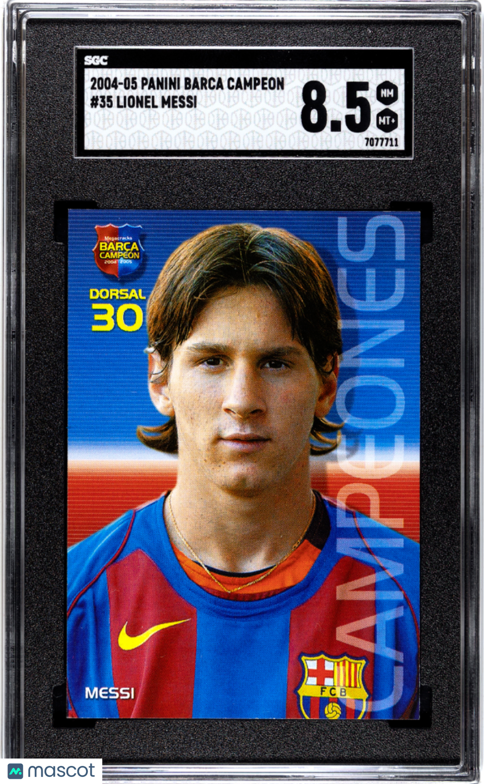 2004 Panini Barca Campeon Lionel Messi #35 SGC 8.5