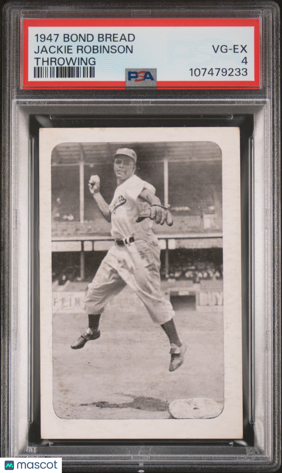 1947 Bond Bread Jackie Robinson Jackie Robinson Throwing PSA 4