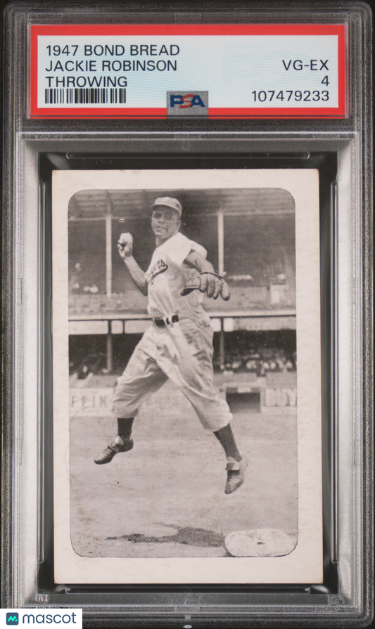 1947 Bond Bread Jackie Robinson Jackie Robinson Throwing PSA 4