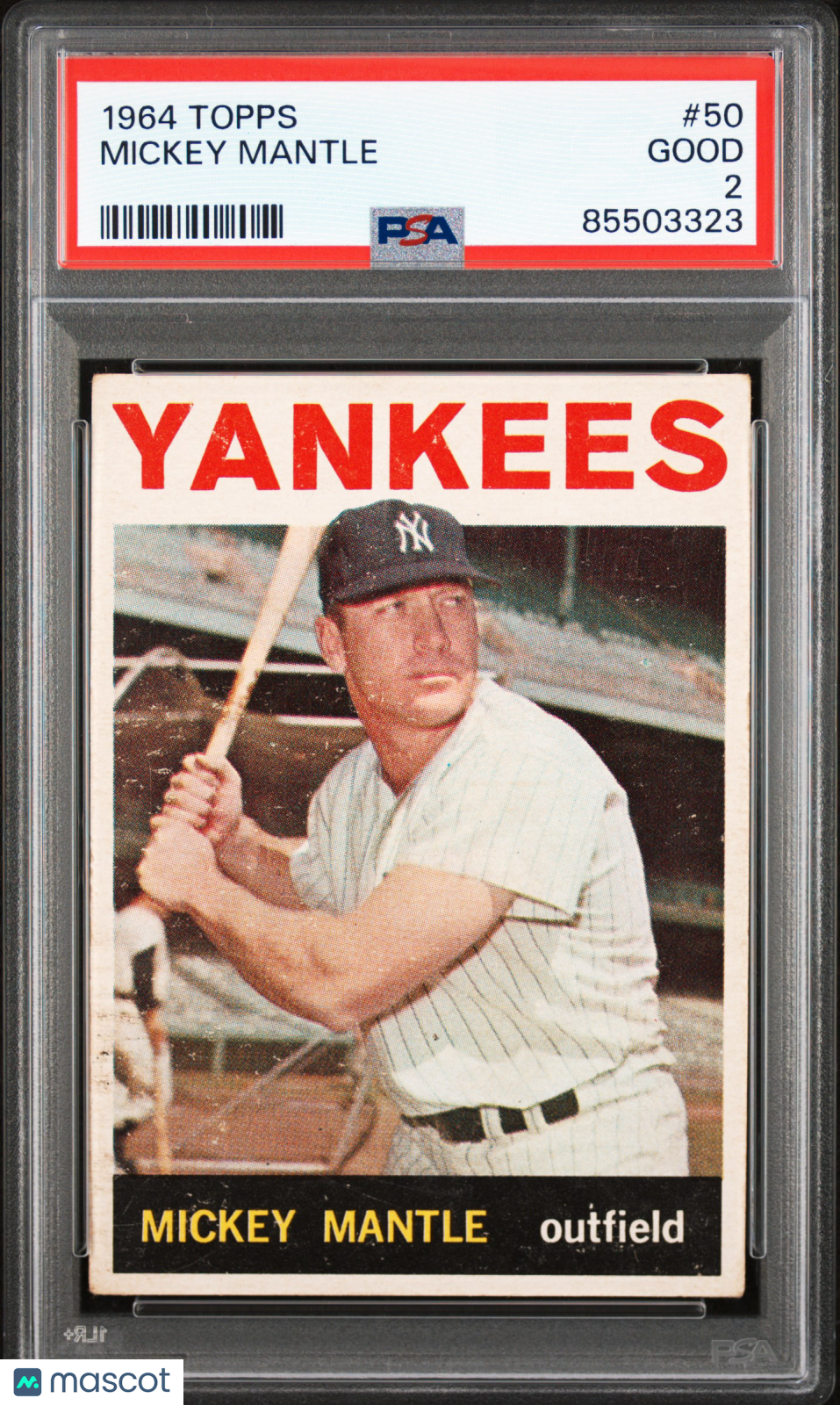 1964 Topps Mickey Mantle #50 PSA 2