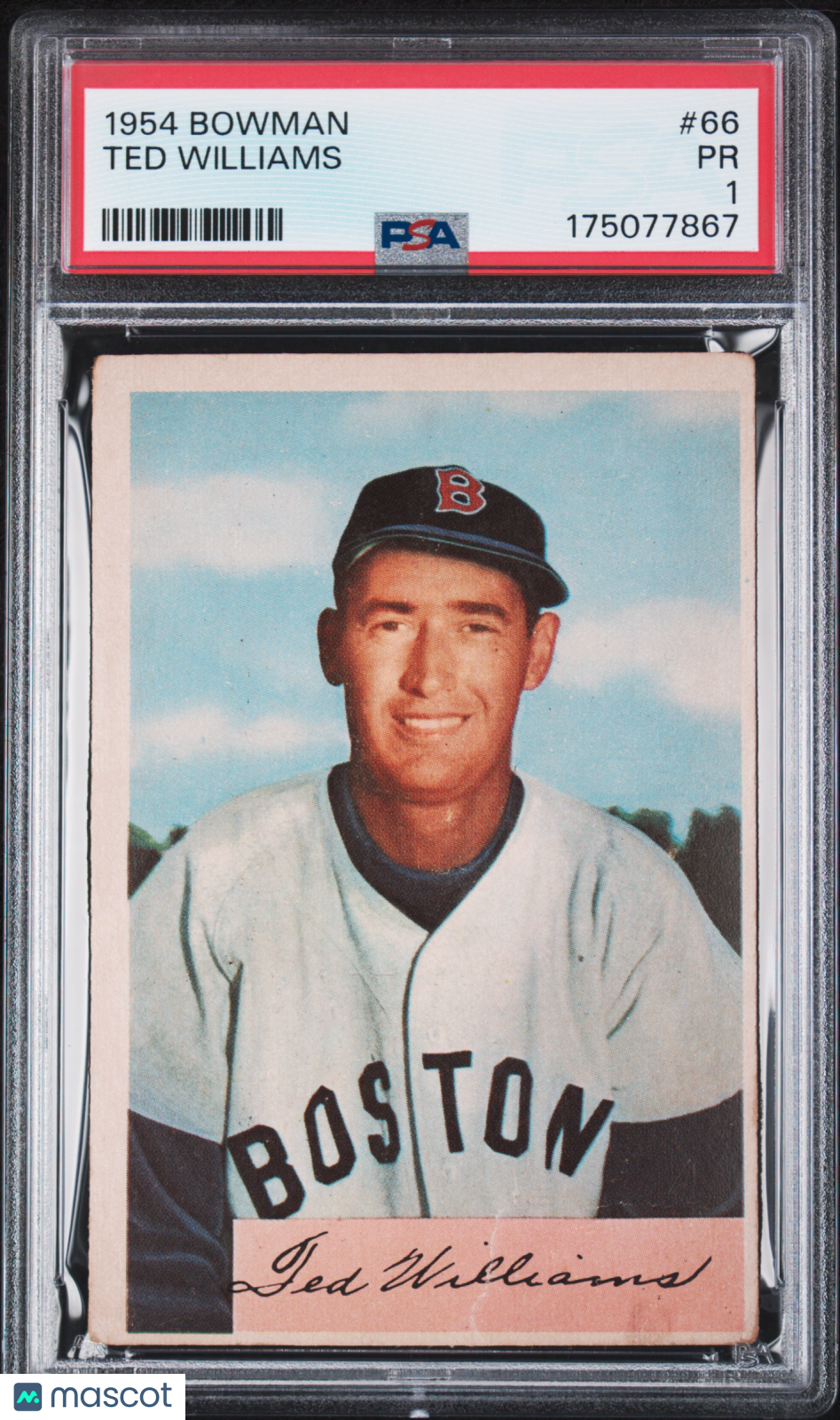 1954 Bowman Ted Williams #66 PSA 1