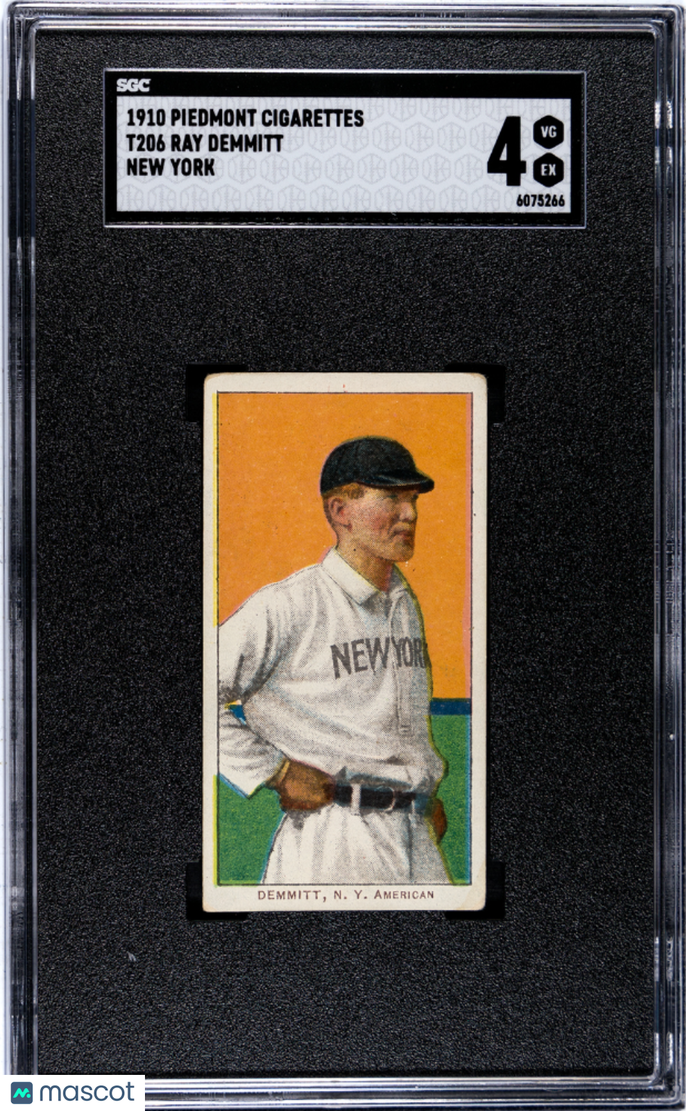 1910 Piedmont Cigarettes (T206) Ray Demmitt New York SGC 4
