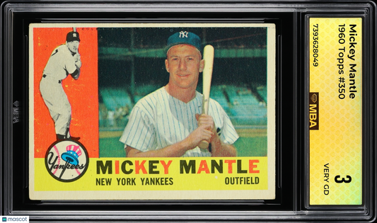 1960 Topps Mickey Mantle #350 MBA 3