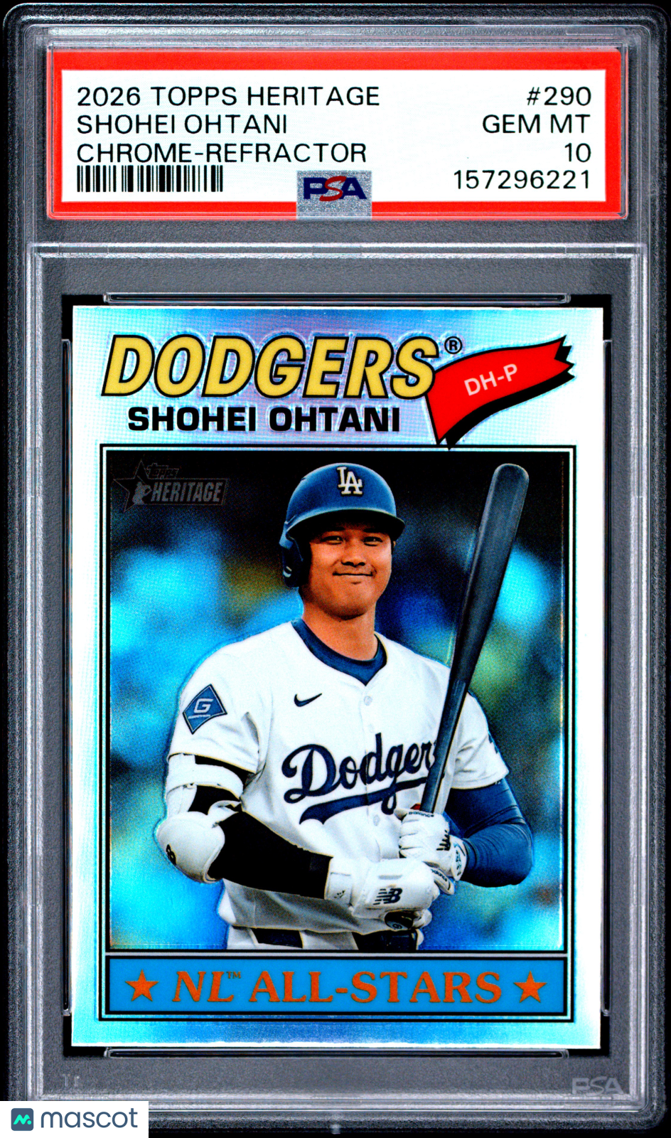 2026 Topps Heritage Shohei Ohtani #290 Chrome Refractor PSA 10
