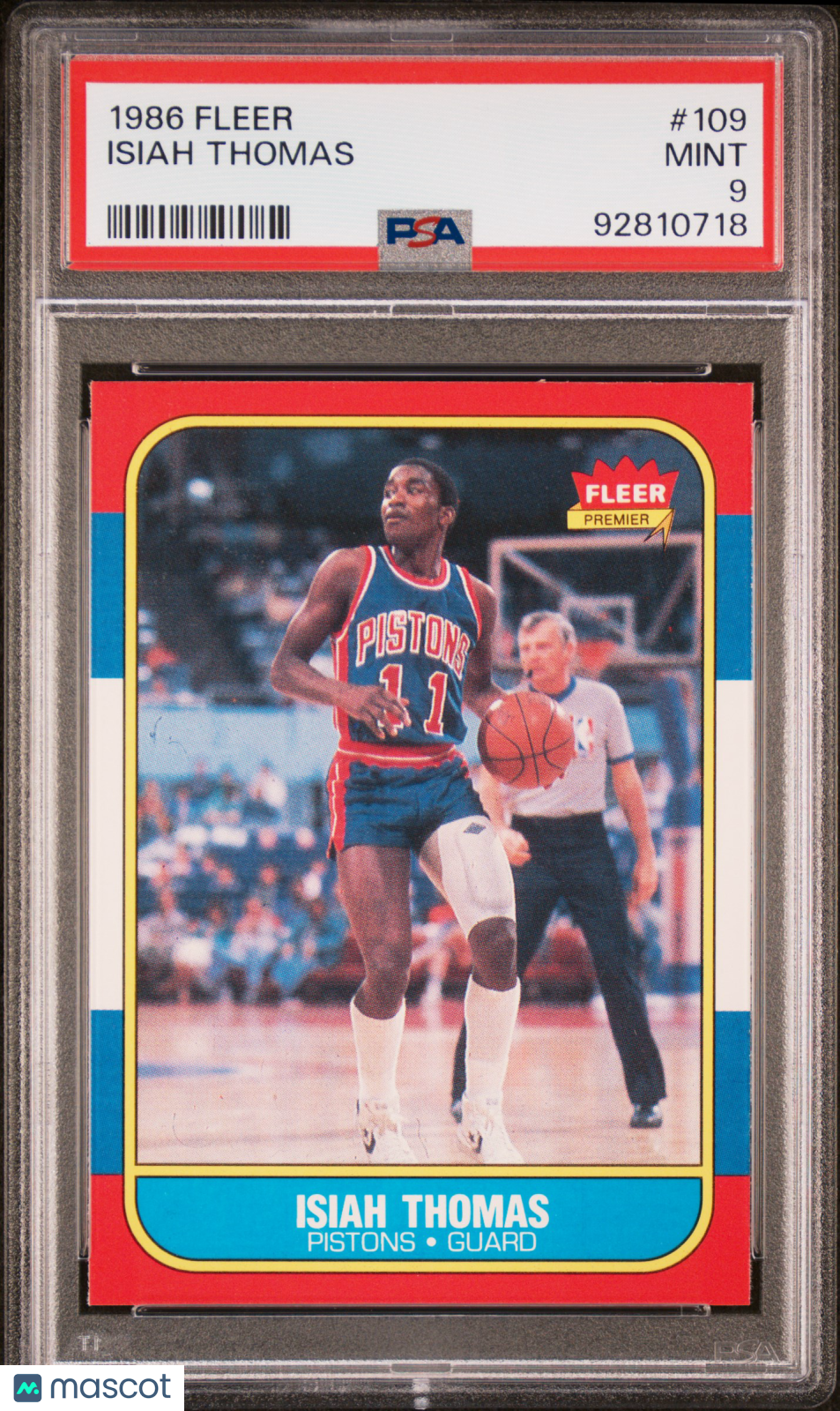1986 Fleer Isiah Thomas #109 PSA 9