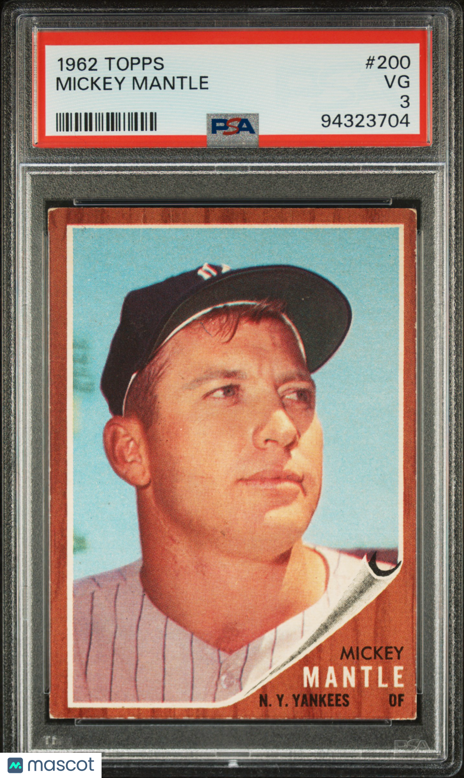 1962 Topps Mickey Mantle #200 PSA 3