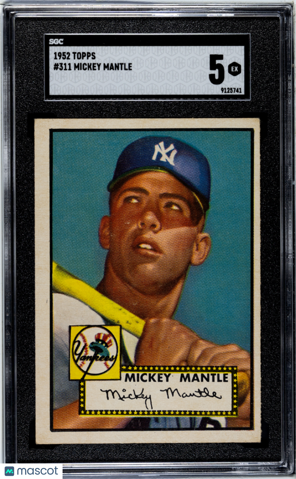 1952 Topps Mickey Mantle #311 SGC 5