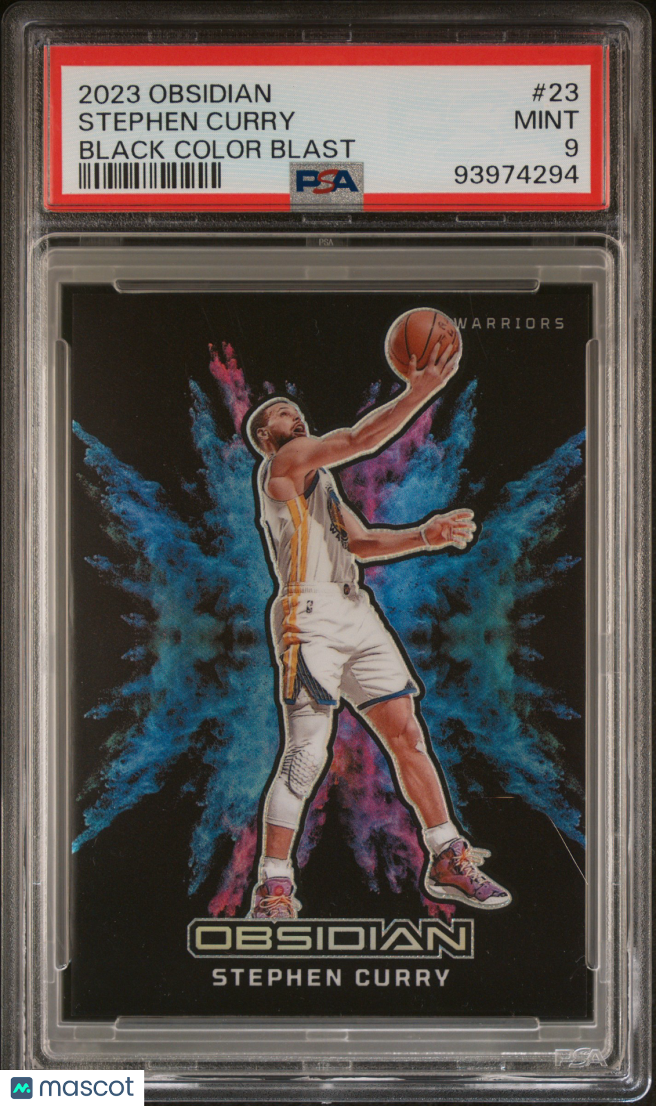 2023 Panini Obsidian Black Color Blast Stephen Curry #23 PSA 9