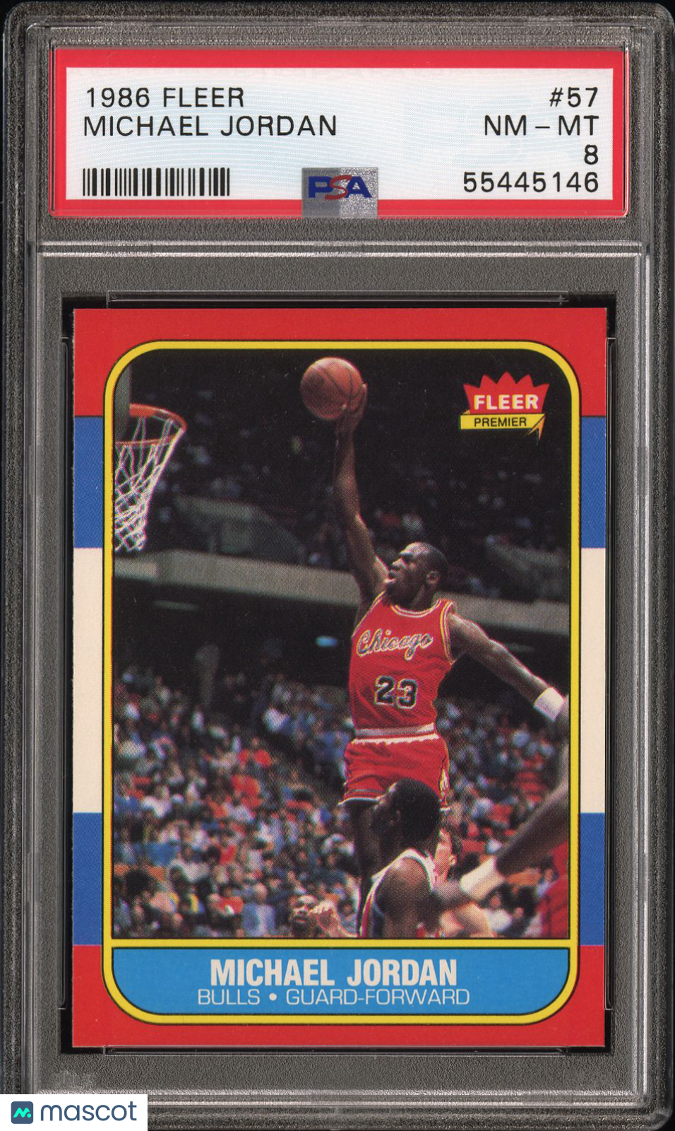 1986 Fleer Michael Jordan #57 PSA 8
