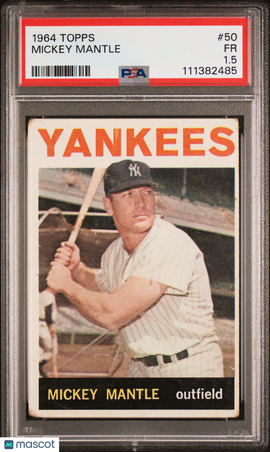 1964 Topps Mickey Mantle #50 PSA 1.5