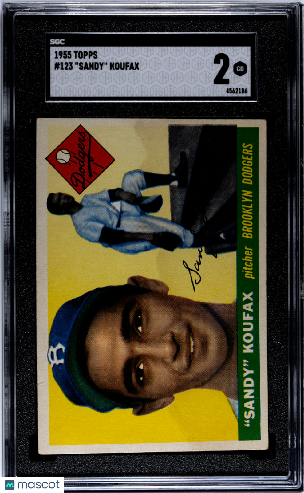 1955 Topps Sandy Koufax #123 SGC 2