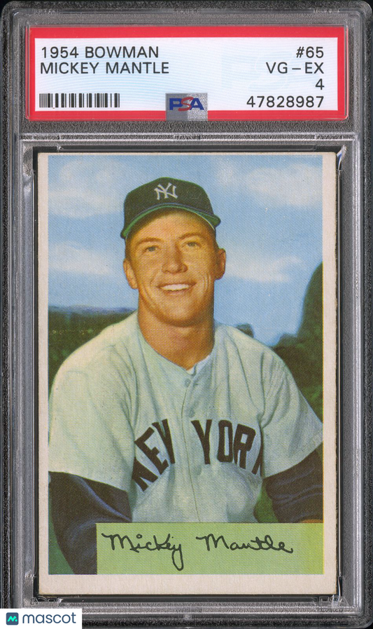 1954 Bowman Mickey Mantle #65 PSA 4