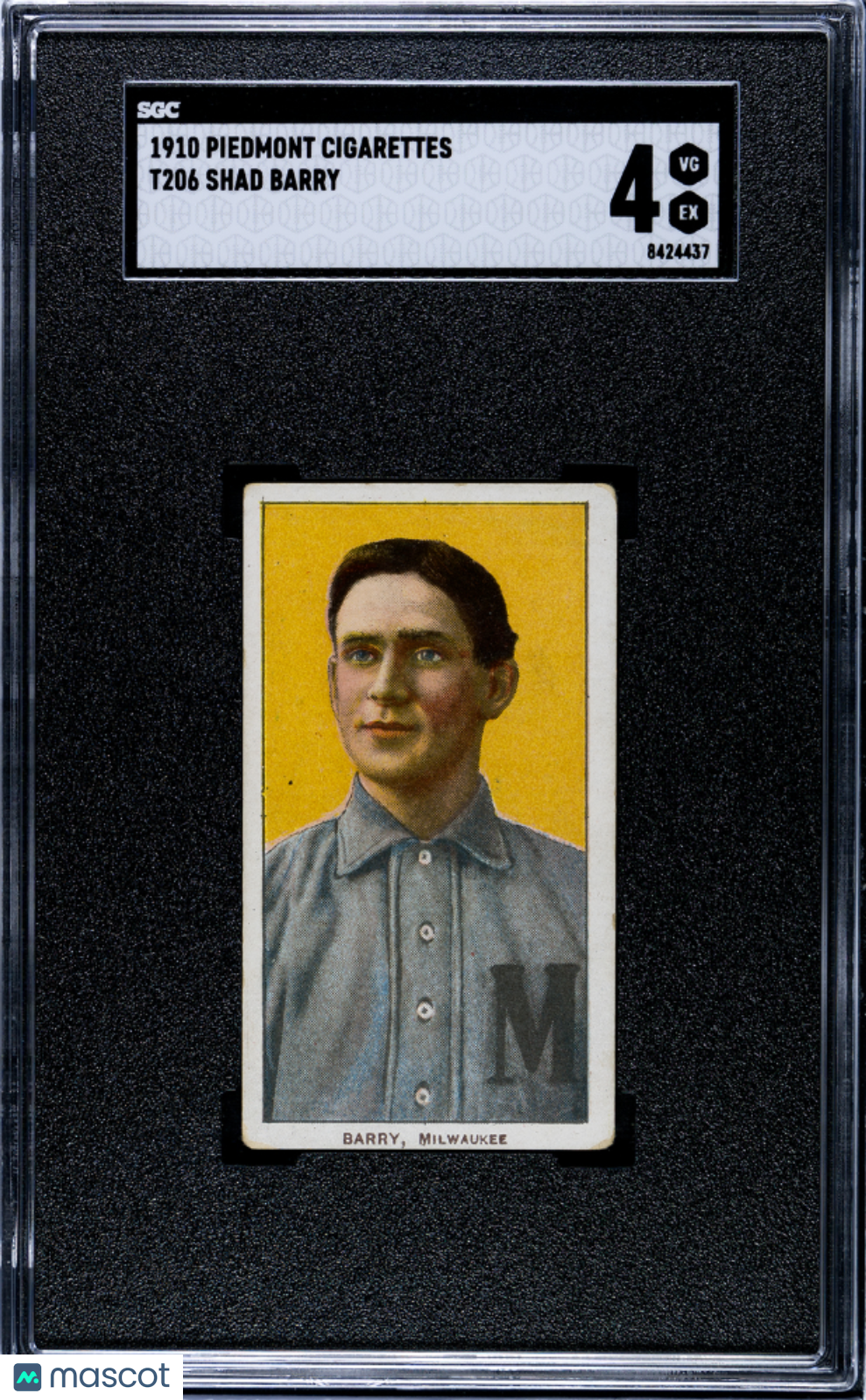 1910 Piedmont Cigarettes (T206) Shad Barry SGC 4
