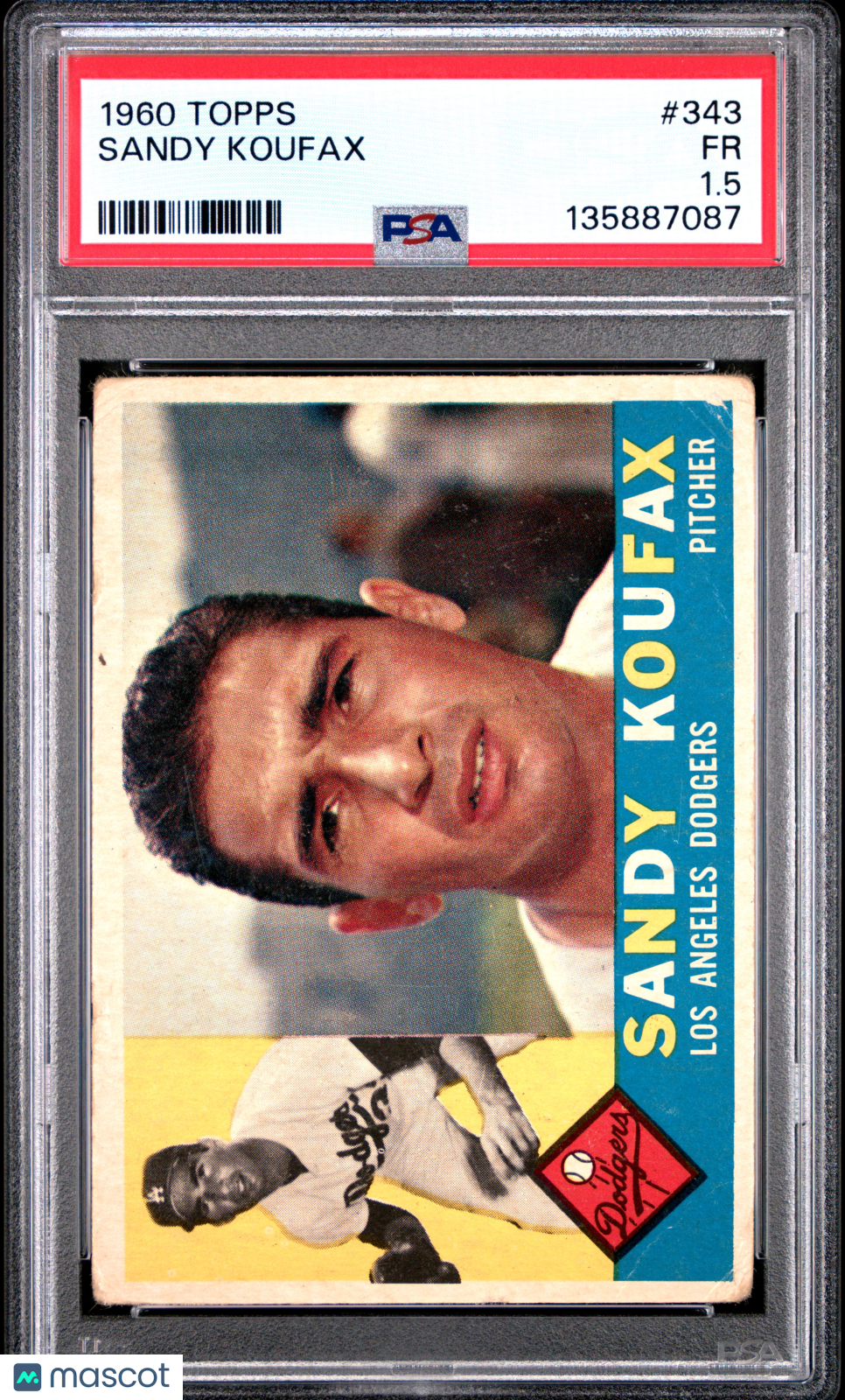 1960 Topps Sandy Koufax #343 PSA 1.5