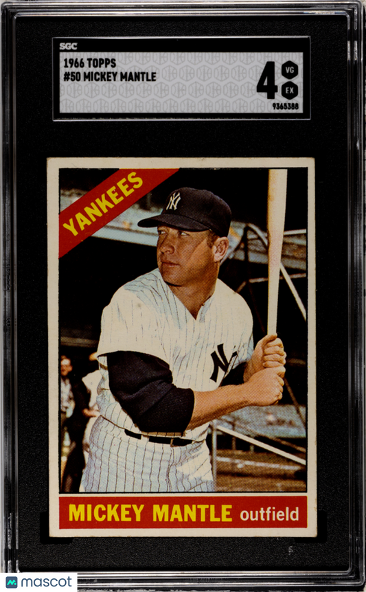 1966 Topps Mickey Mantle #50 SGC 4