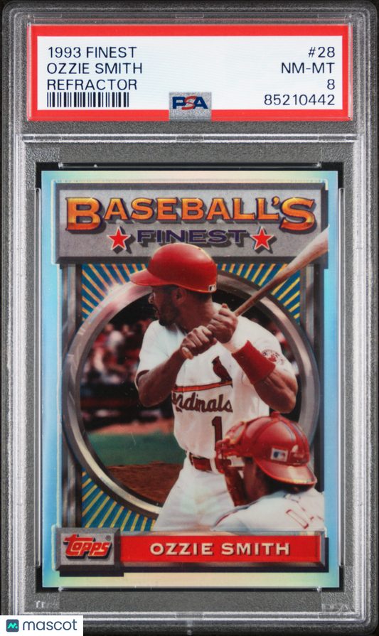 1993 Finest Ozzie Smith #28 Refractor PSA 8