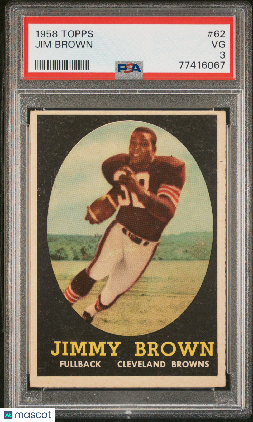 1958 Topps Jim Brown #62 PSA 3