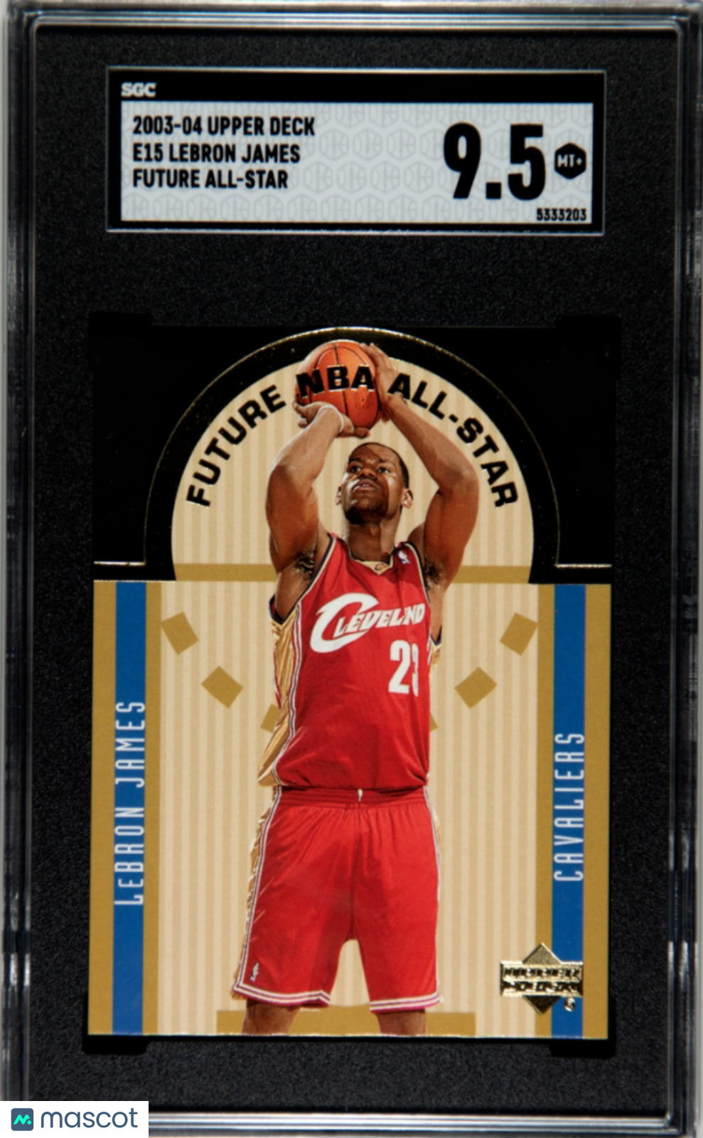 2003 Upper Deck LeBron James #E15 Future All Star SGC 9.5