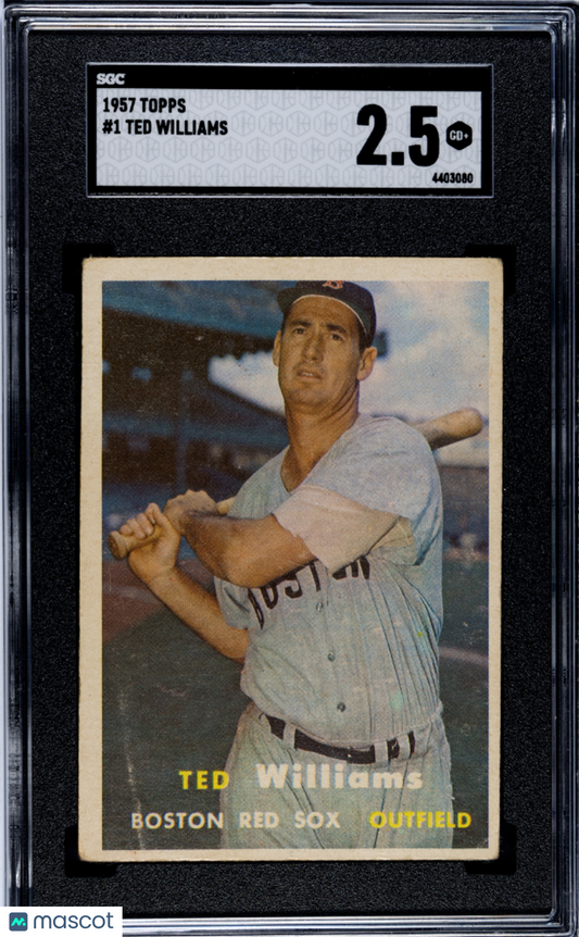 1957 Topps Ted Williams #1 SGC 2.5