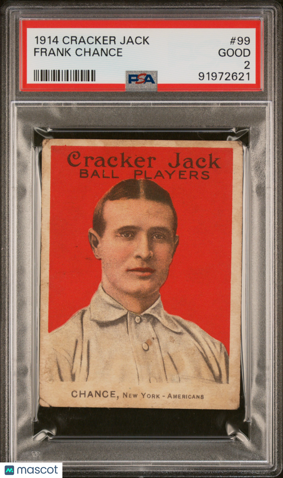 1914 Cracker Jack Frank Chance #99 PSA 2