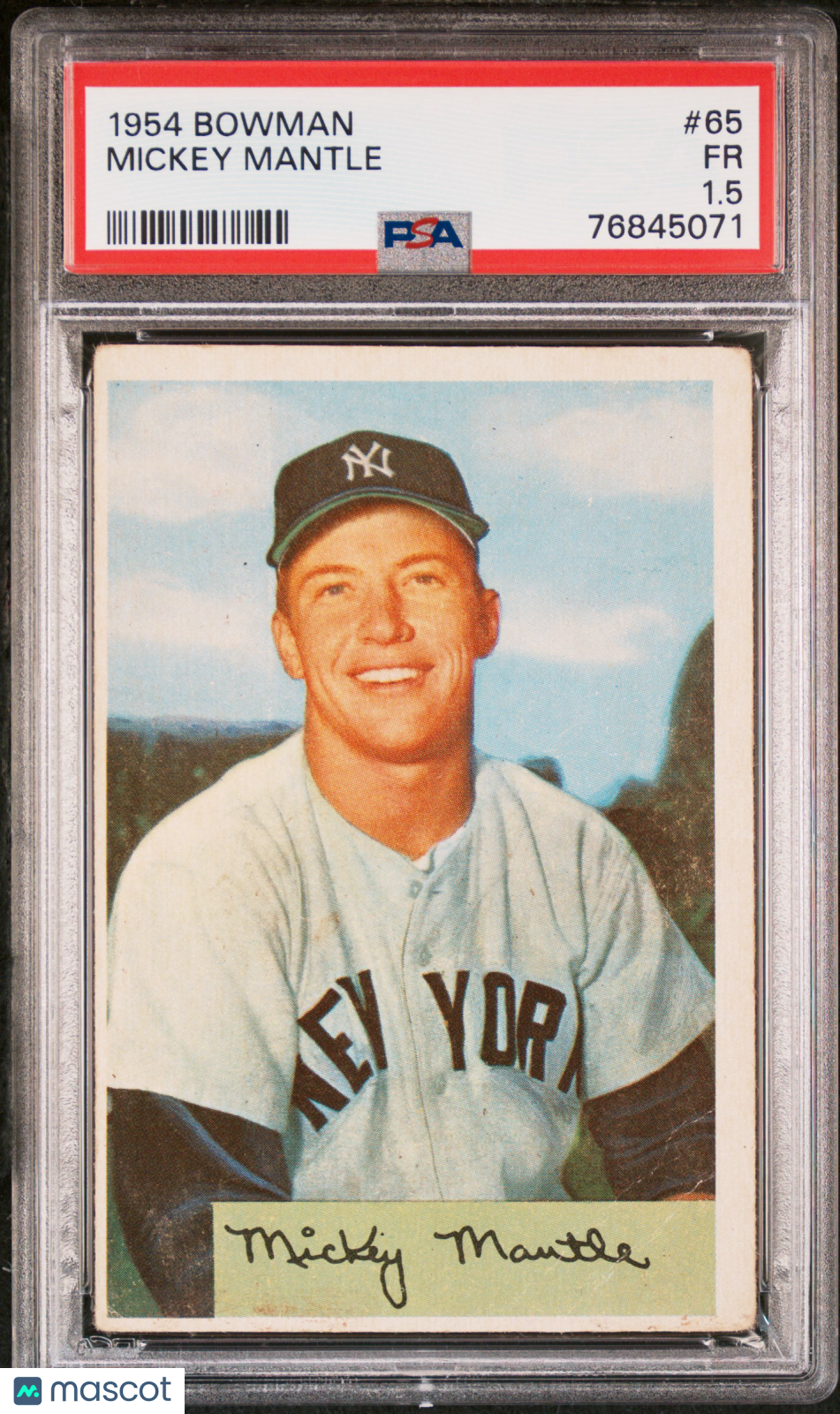 1954 Bowman Mickey Mantle #65 PSA 1.5