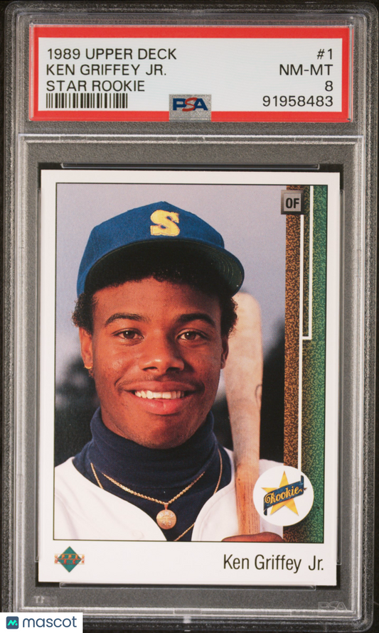 1989 Upper Deck Ken Griffey JR. #1 Star Rookie PSA 8