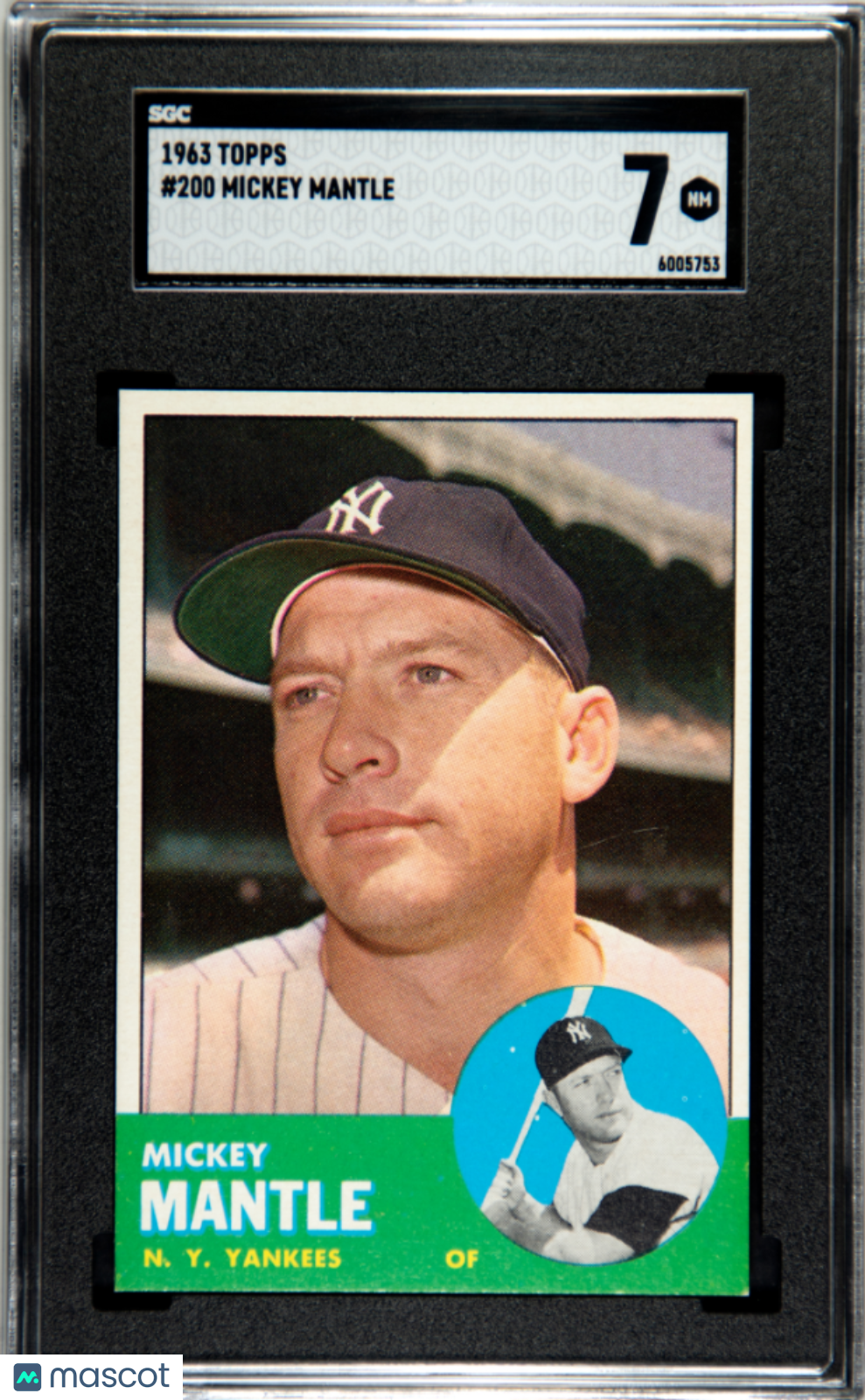 1963 Topps Mickey Mantle #200 SGC 7