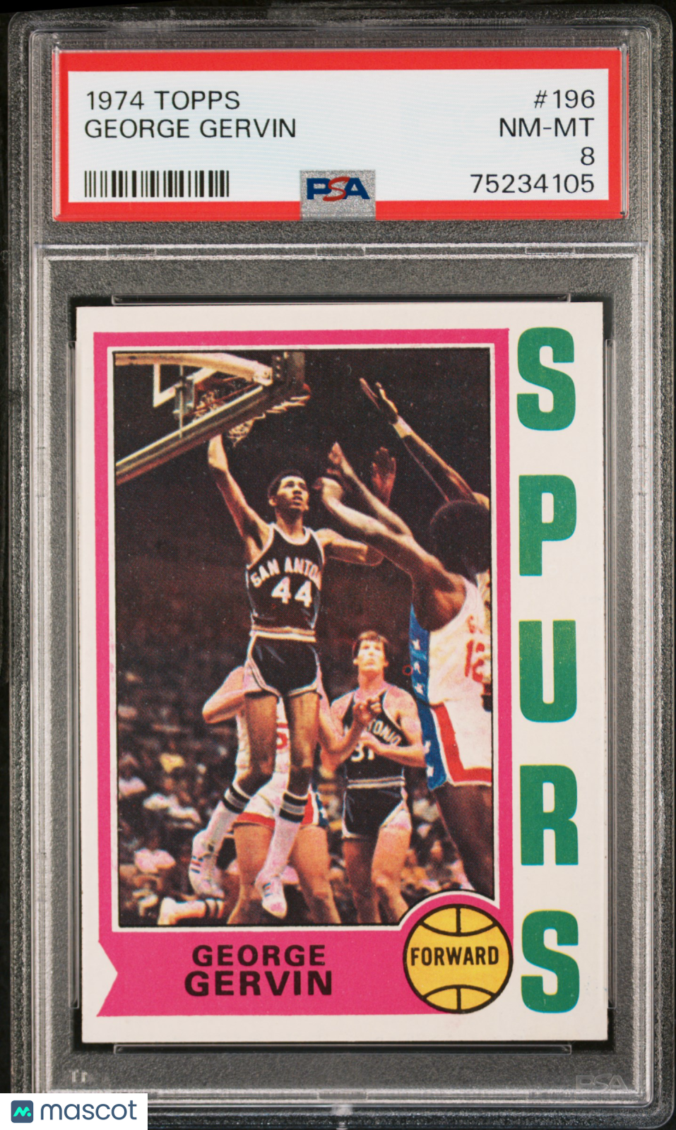 1974 Topps George Gervin #196 PSA 8