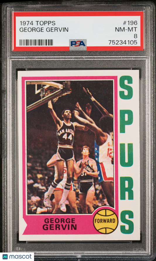 1974 Topps George Gervin #196 PSA 8