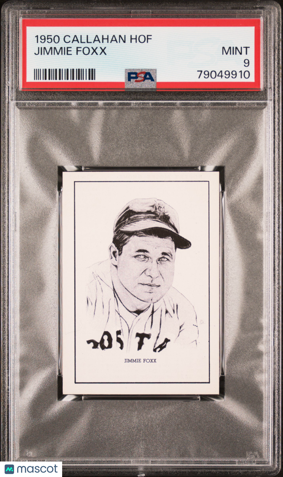 1950-56 Callahan Hall Of Fame Jimmie Foxx PSA 9