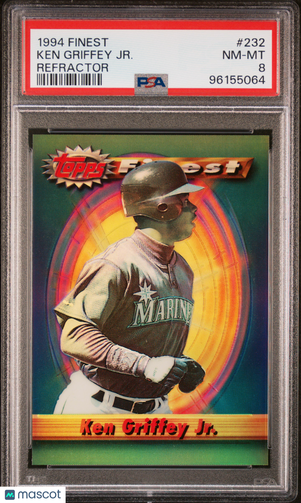 1994 Finest Ken Griffey JR. #232 Refractor PSA 8