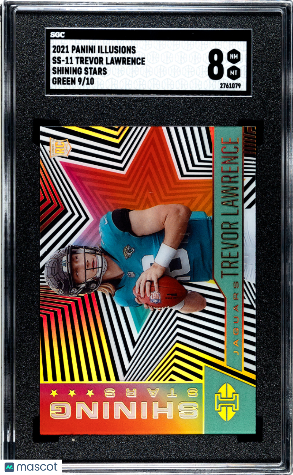 2021 Panini Illusions Trevor Lawrence #SS-11 Shining Stars Green SGC 8