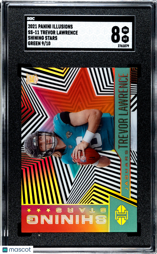 2021 Panini Illusions Trevor Lawrence #SS-11 Shining Stars Green SGC 8