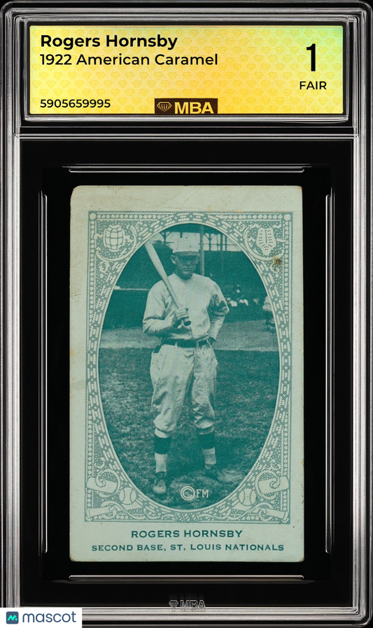 1922 American Caramel Rogers Hornsby MBA 1