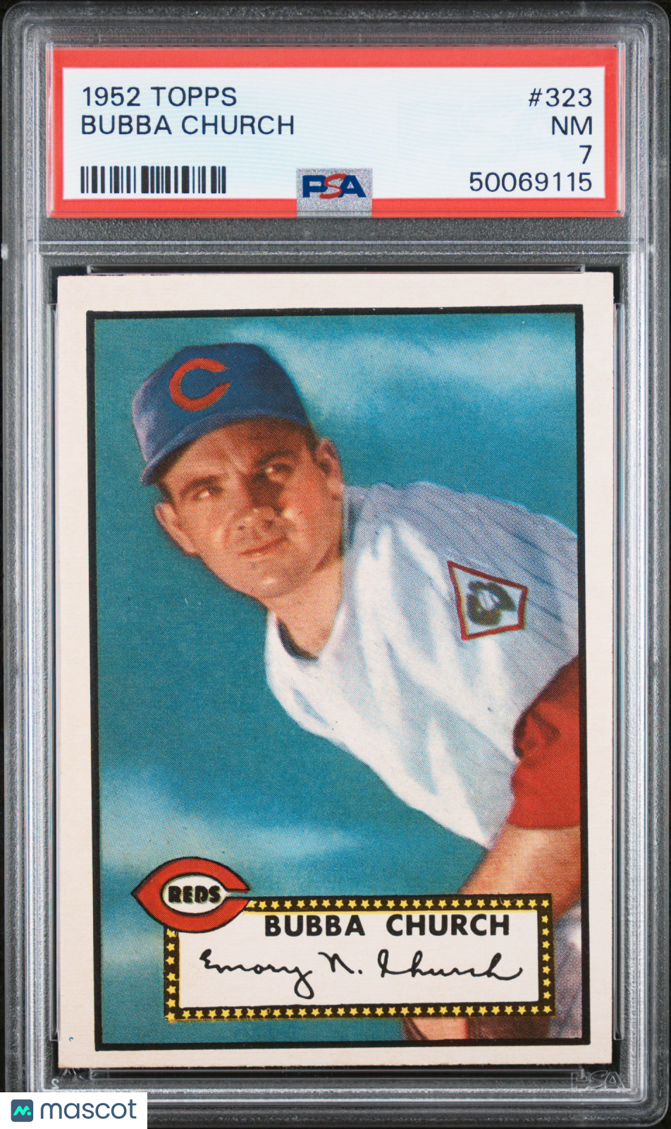 1952 Topps Bubba Church #323 PSA 7