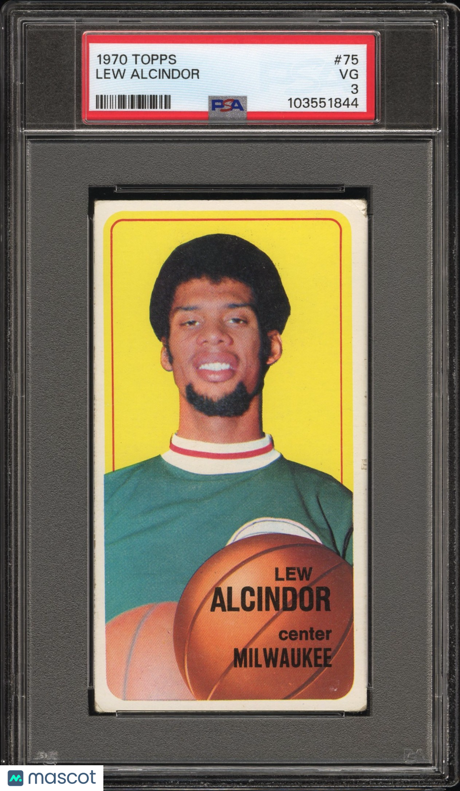 1970 Topps Lew Alcindor #75 PSA 3