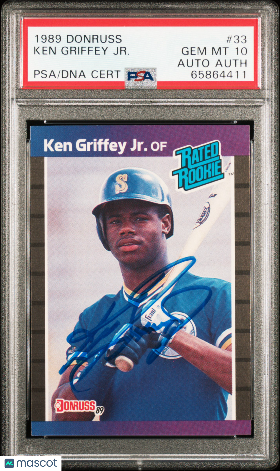 1989 Donruss Ken Griffey JR. #33 PSA 10 Auto A